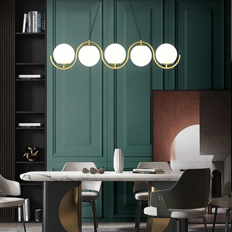 LAMPA SUFITOWA WISZĄCA APP1440-5CP Złota 5