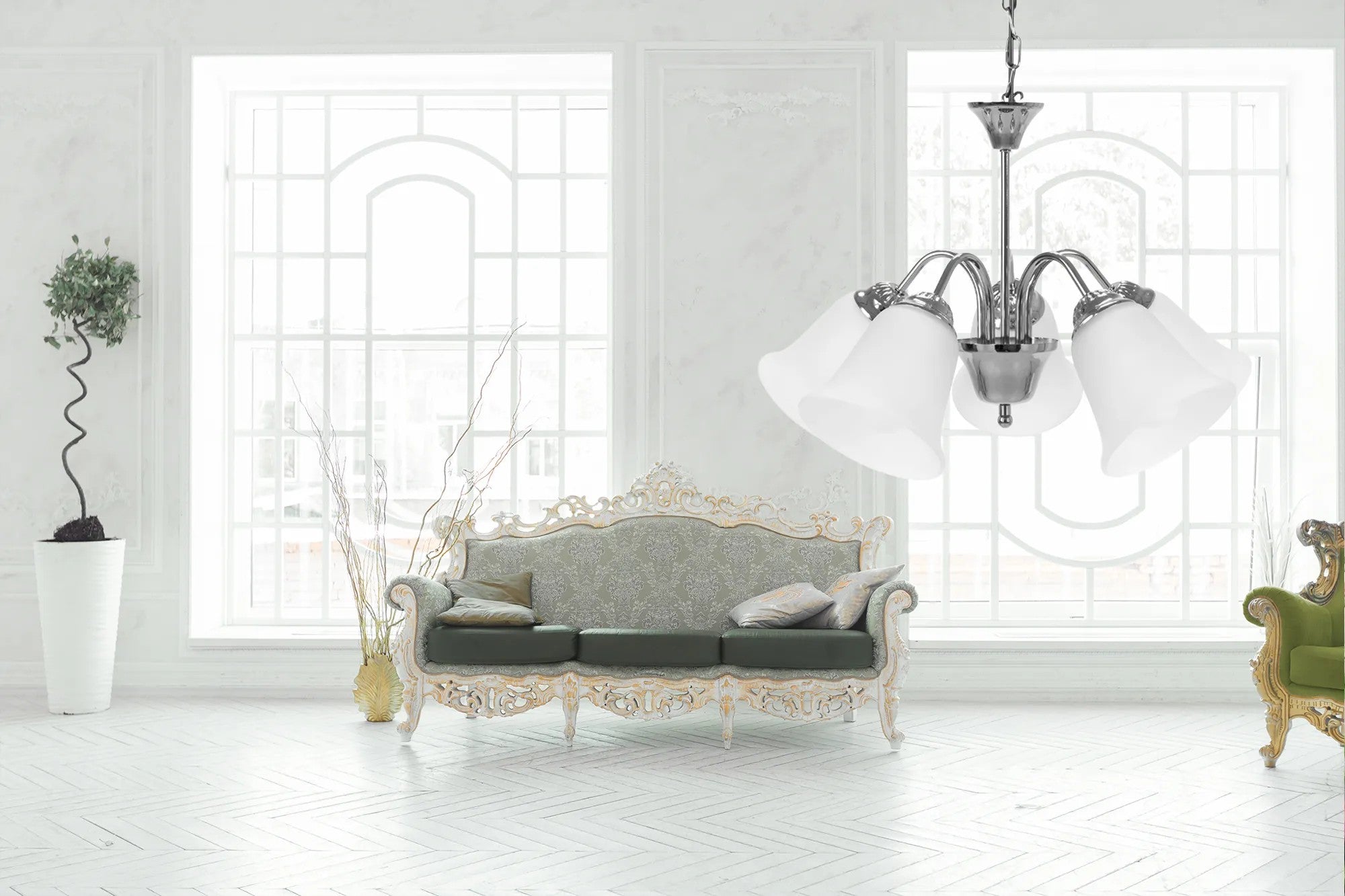 Lampa Wisząca Vintage APP960-5CP CHROM 5