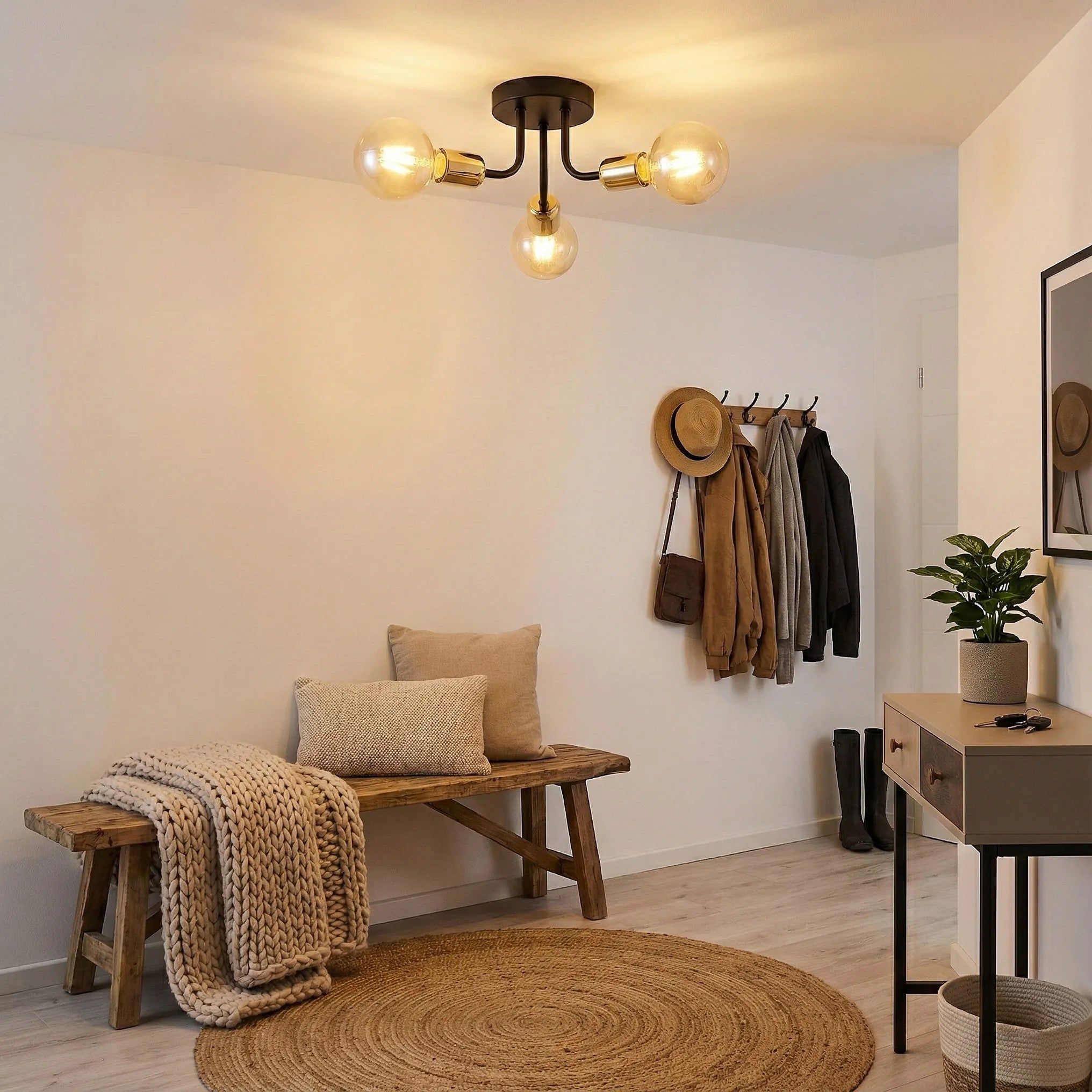 Lampa Wisząca APP1117-3C Czarno Złota 5