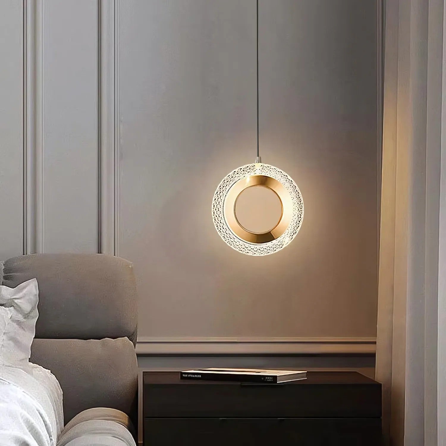 LAMPA WISZĄCA KRYSZTAŁOWA LED G119-1CP Złota 5