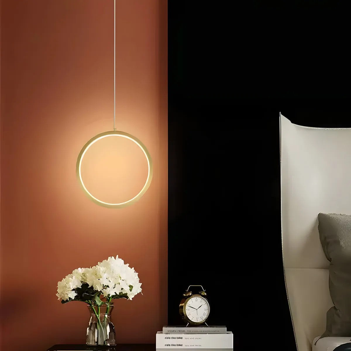 LAMPA WISZĄCA LED G112-CP Złota 5