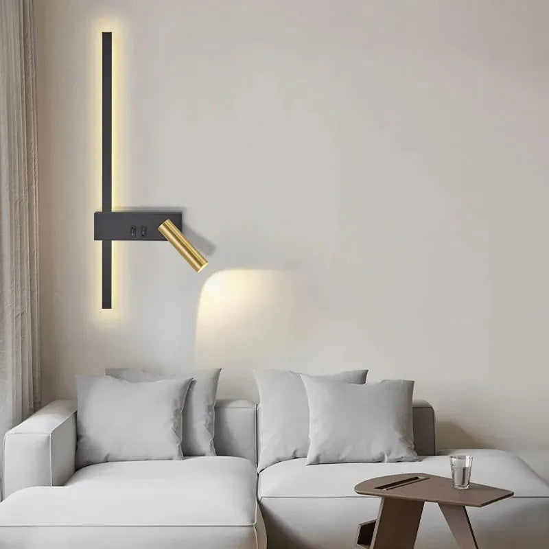 LAMPA ŚCIENNA KINKIET APP1439-W PRAWY BLACK GOLD 5