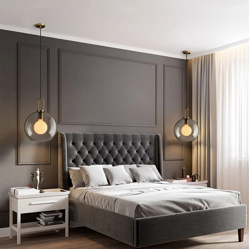 Lampa Sufitowa Wisząca Szklana Kula 20cm APP629-1CP 5