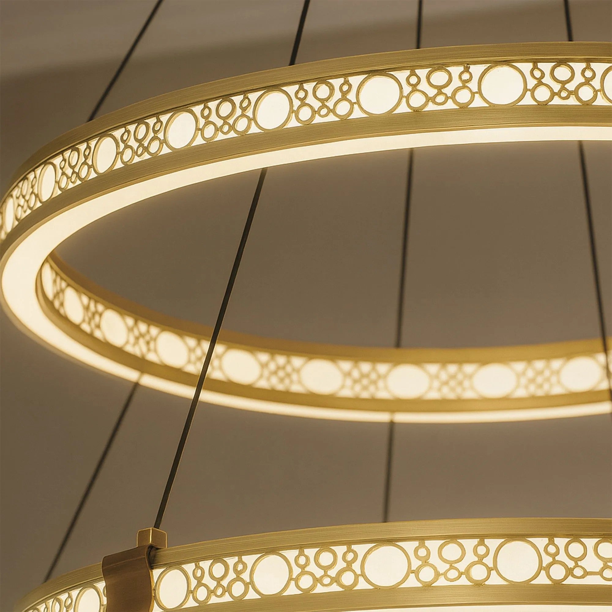 LAMPA WISZĄCA LED LHJ037-CP2 ZŁOTA 5