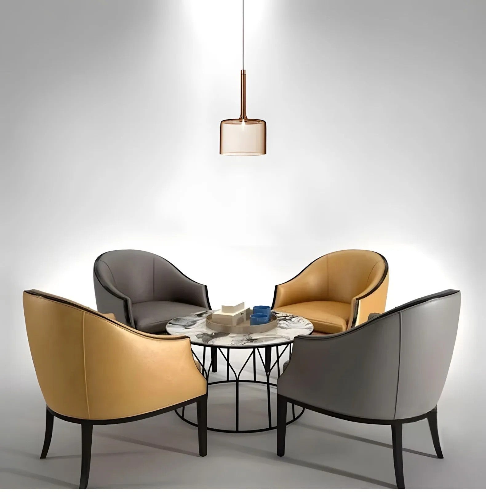 Lampa Sufitowa Wisząca Szklany Klosz APP1698-1CP AMBER A 5
