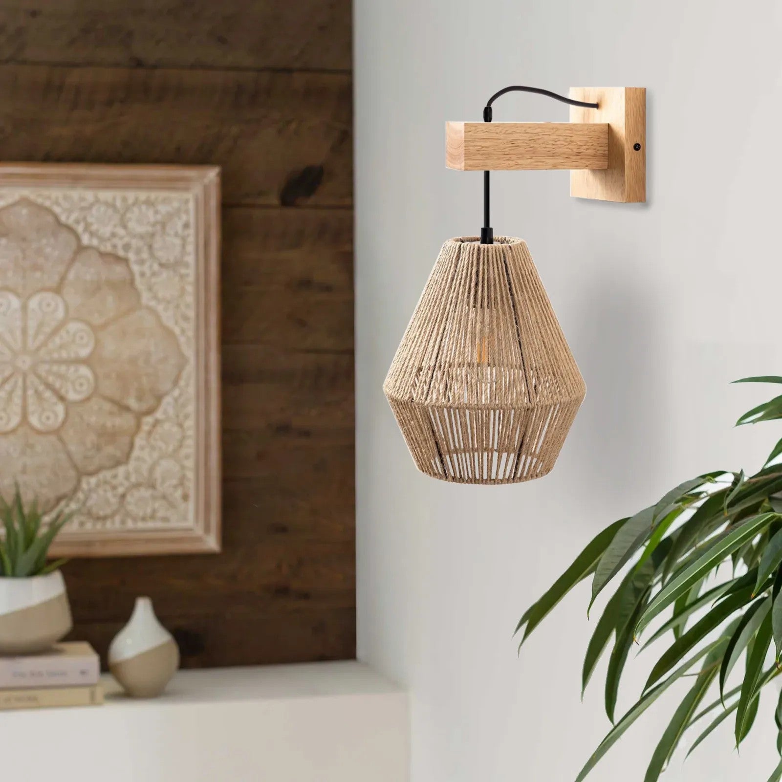 LAMPA ŚCIENNA KINKIET APP1149-1W Wood 5