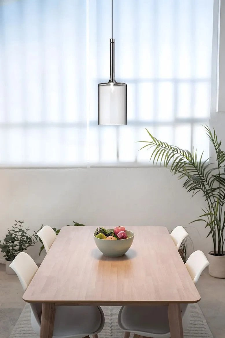 Lampa Sufitowa Wisząca Szklany Klosz APP1702-1CP GREY B 5