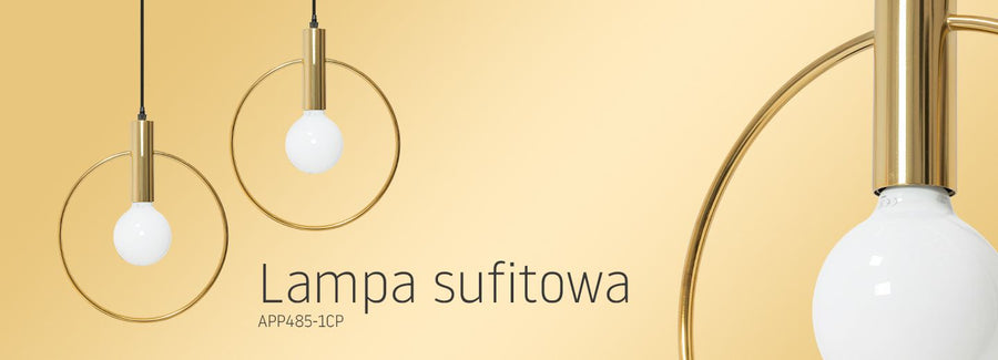 Lampa Sufitowa Wisząca APP485-1CP Złota