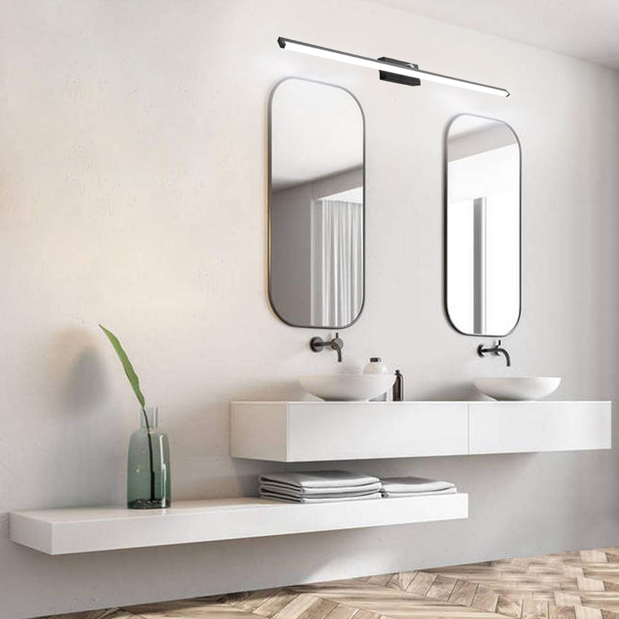 Lampa Kinkiet Łazienkowy Led Nad Lustro 20w 100cm App375-1w Czarna