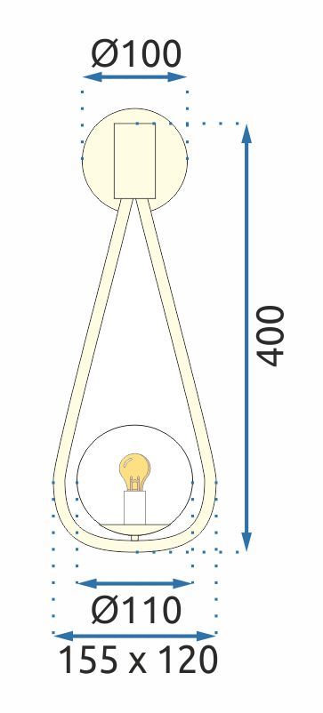 Lampa Ścienna Kinkiet Szklana Kula APP603-1W Złota