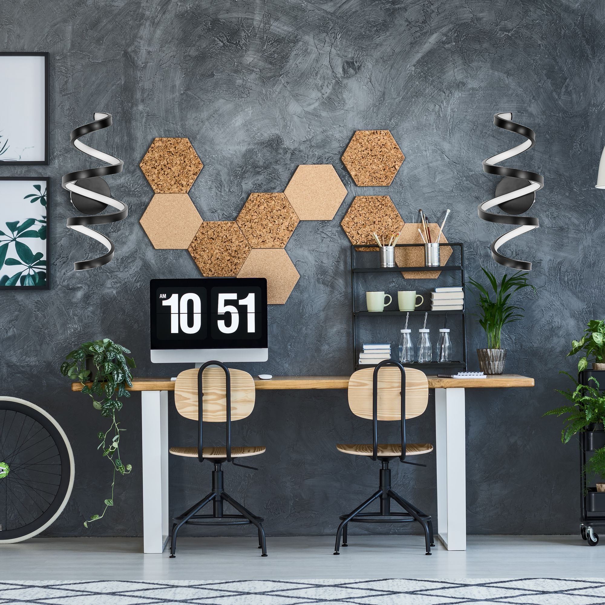 Lampa Ścienna Kinkiet Led Spring App826-w Czarny Mat