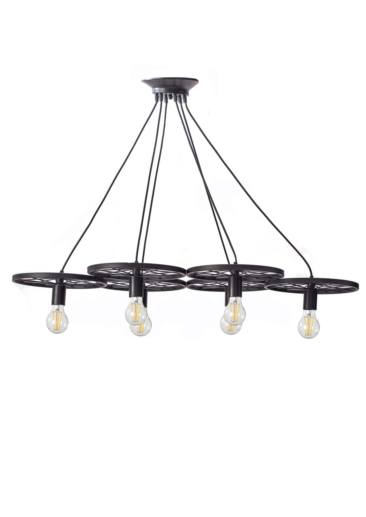 Lampa Sufitowa Wisząca App215-6cp Koło Industrial