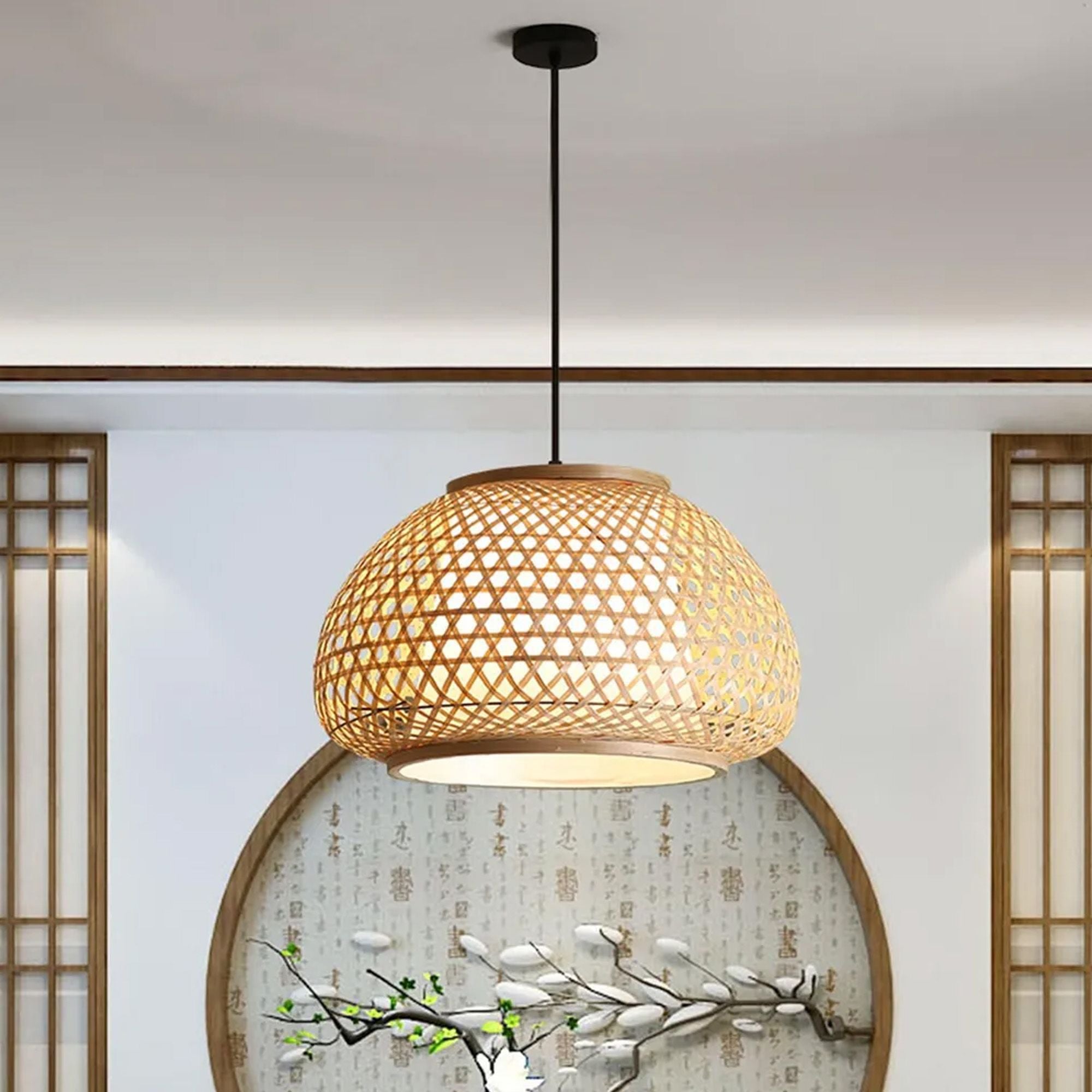 Lampa Wisząca Bambusowa APP1648-1CP 4
