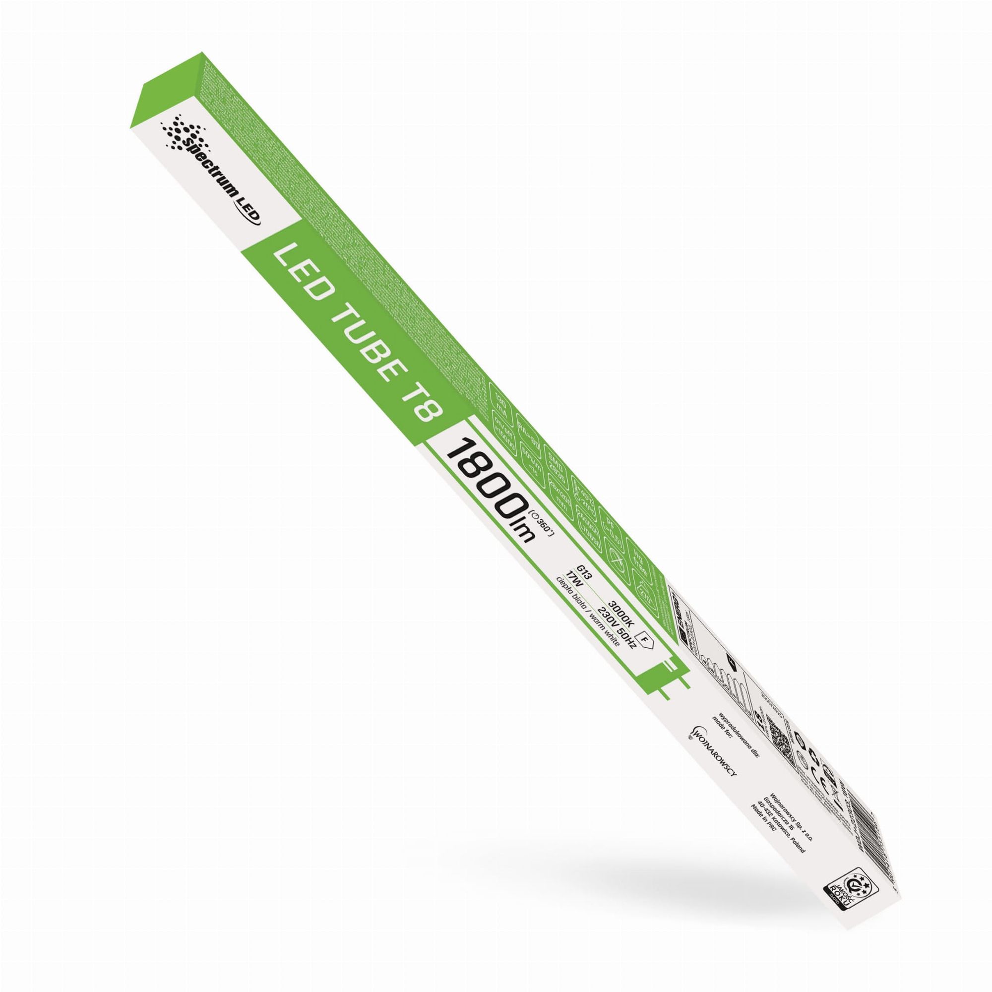 Tuba LED Biała Ciepła T8 230V 17W WOJ+22303