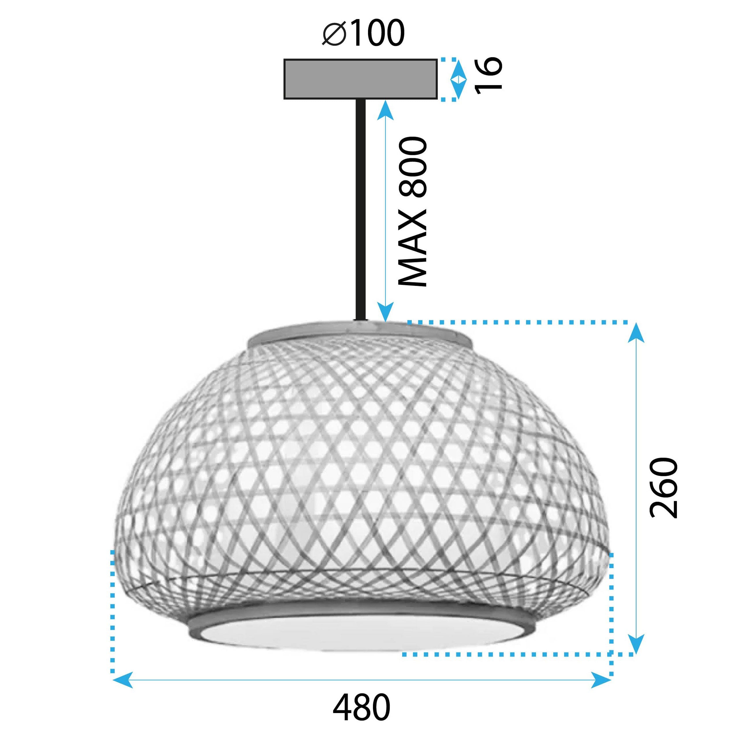 Lampa Sufitowa Wisząca Boho APP1649-1CP 6