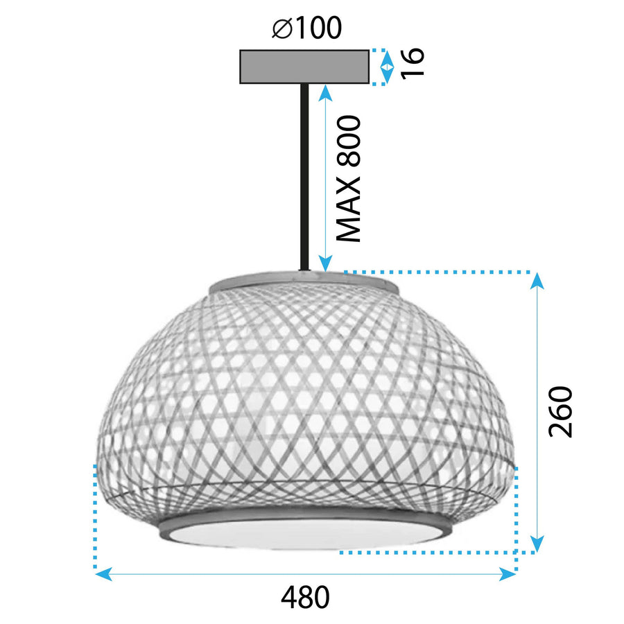 Lampa Sufitowa Wisząca Boho APP1649-1CP 6