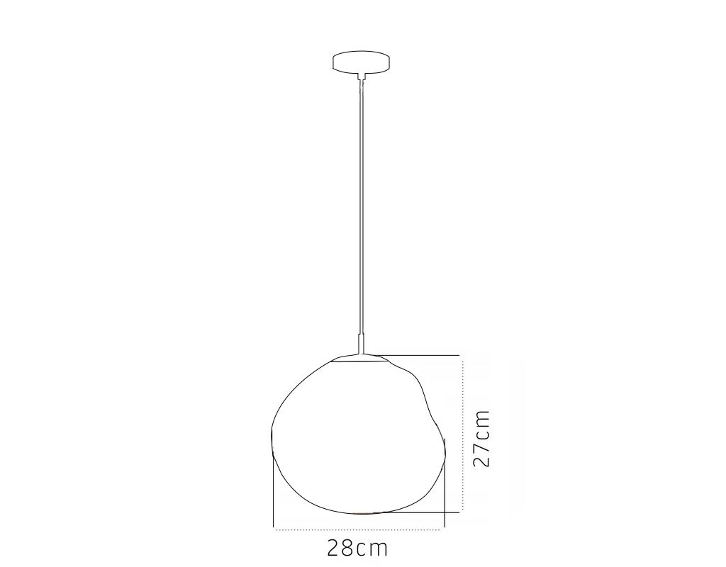 Lampa Sufitowa Wisząca Szklana APP331-1CP Złota