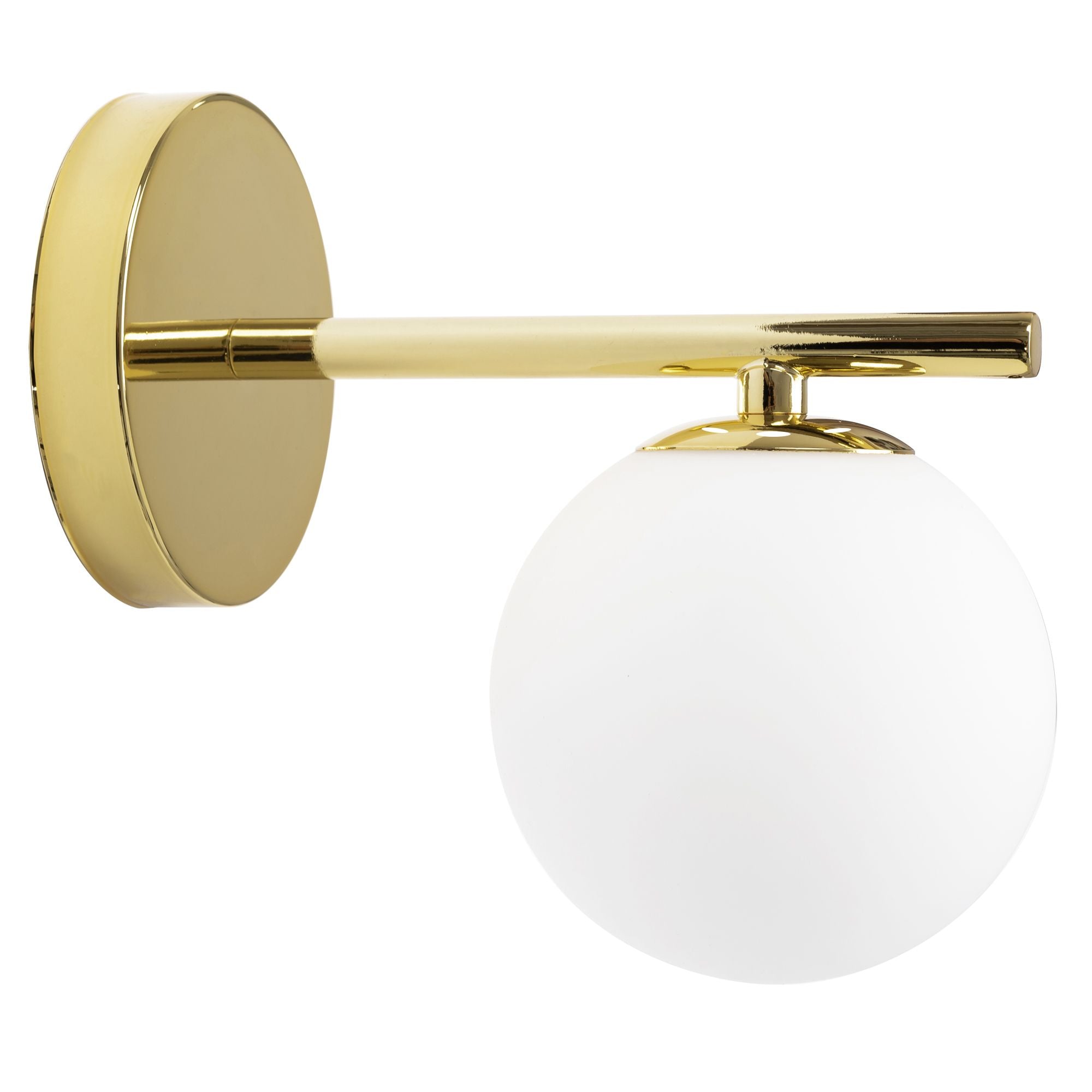 Lampa Ścienna Kinkiet Szklana Kula APP684-1W Złota 1