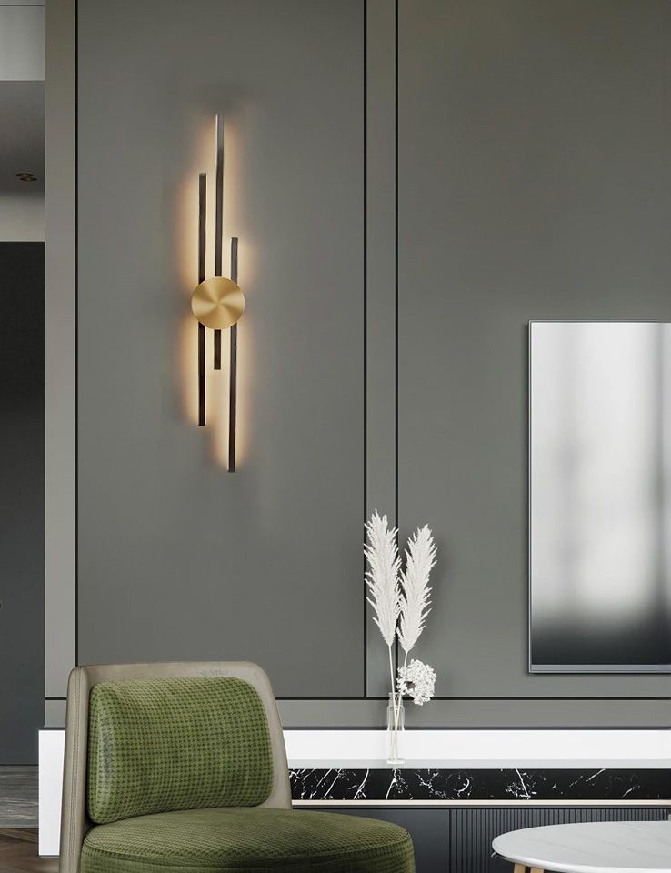 Lampa Ścienna Kinkiet Led App1437-w Czarna/złota 6