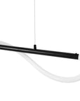 Lampa sufitowa LED APP853-CP Long Czarna