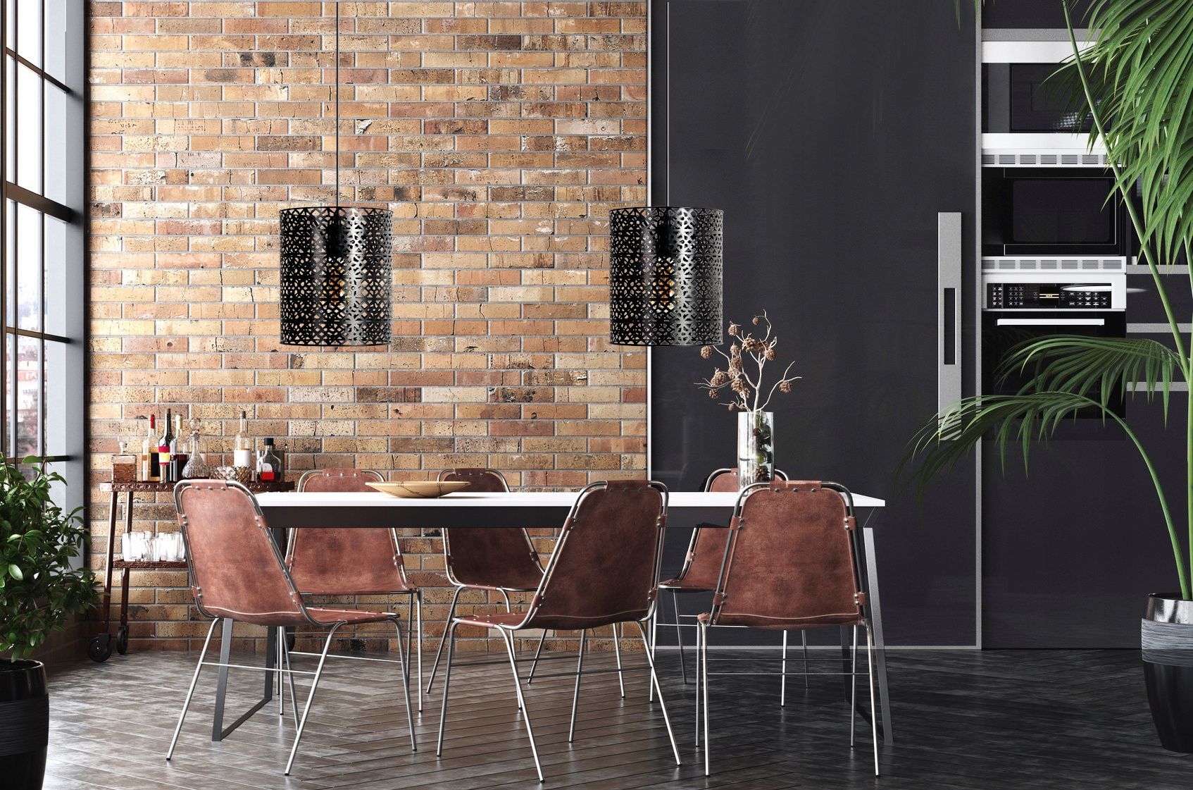 Lampa sufitowa wisząca w stylu loft LH2043