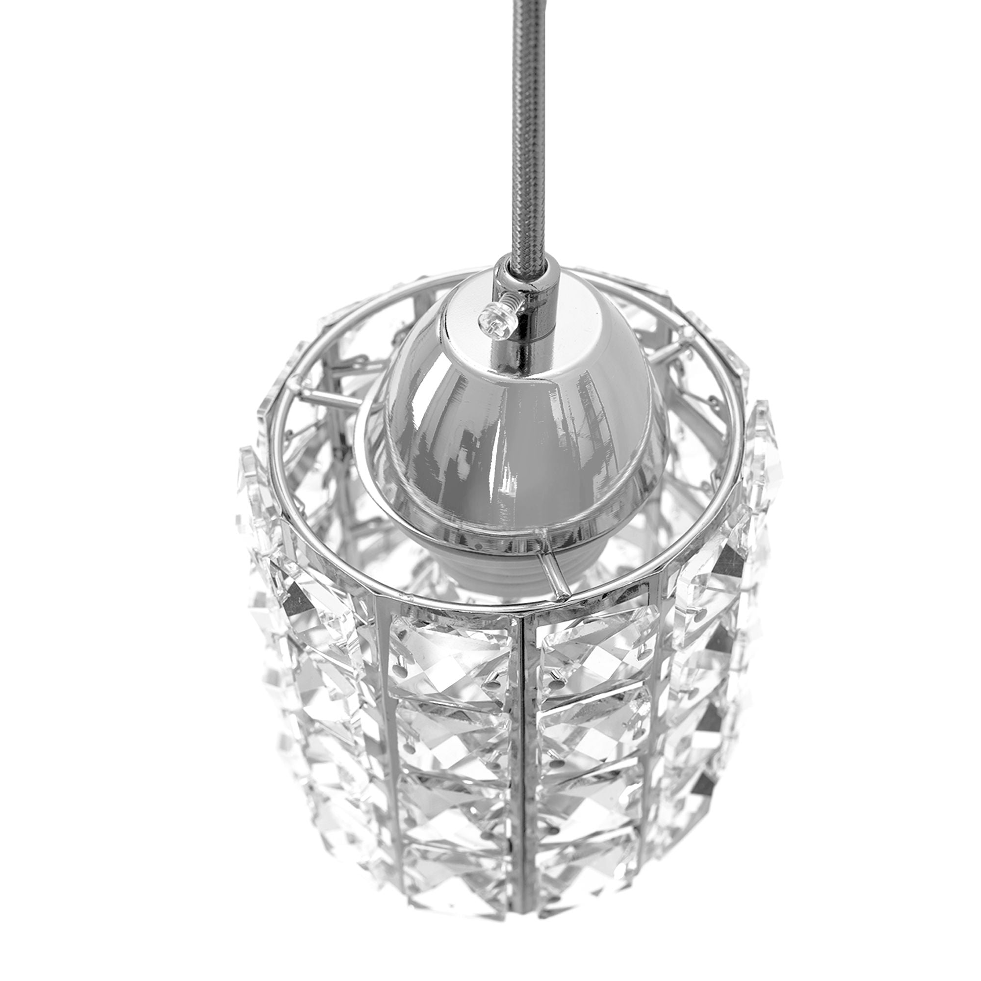 Lampa sufitowa kryształowa APP728-3CP Srebrna