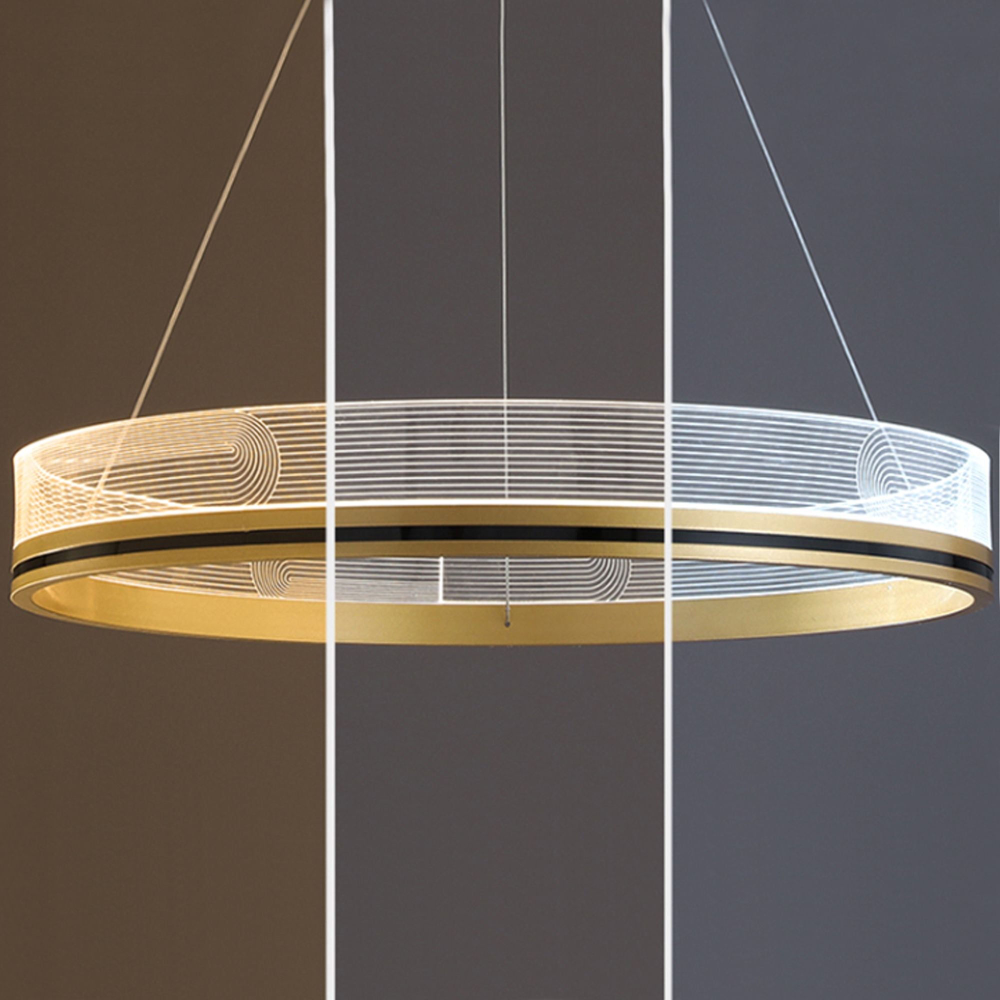 Lampa Wisząca APP1190-CP Złota 60cm