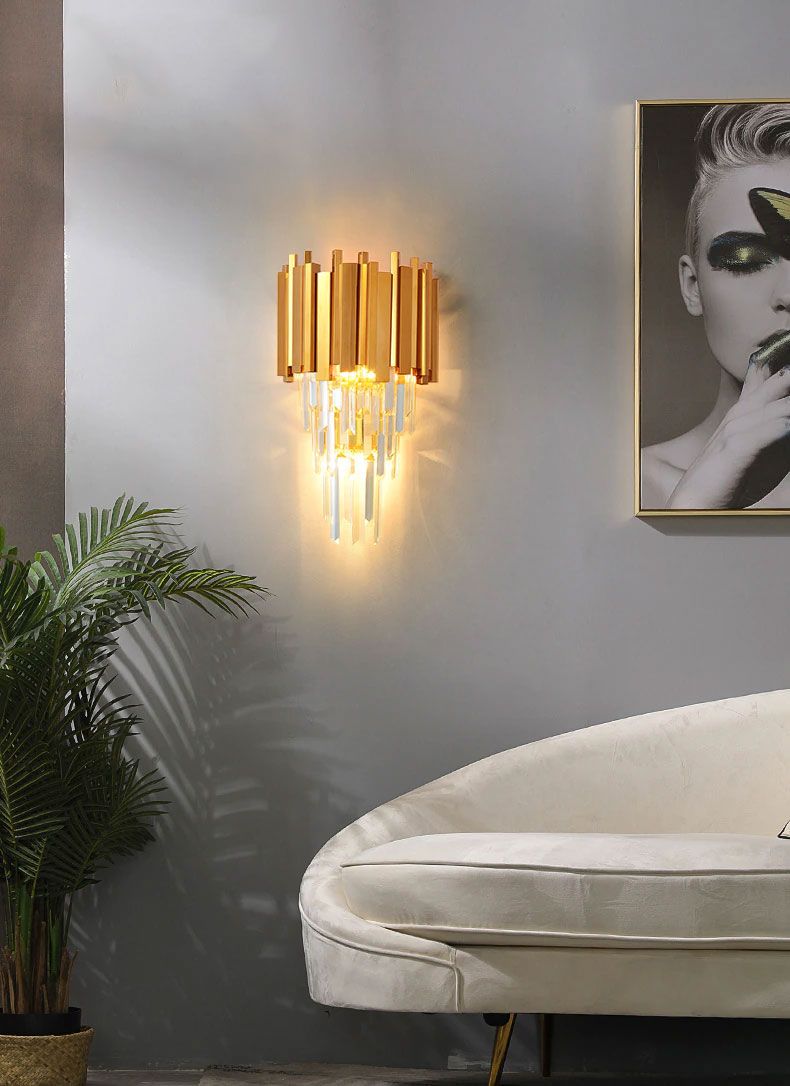 Lampa kryształowa kinkiet 312357 Złota