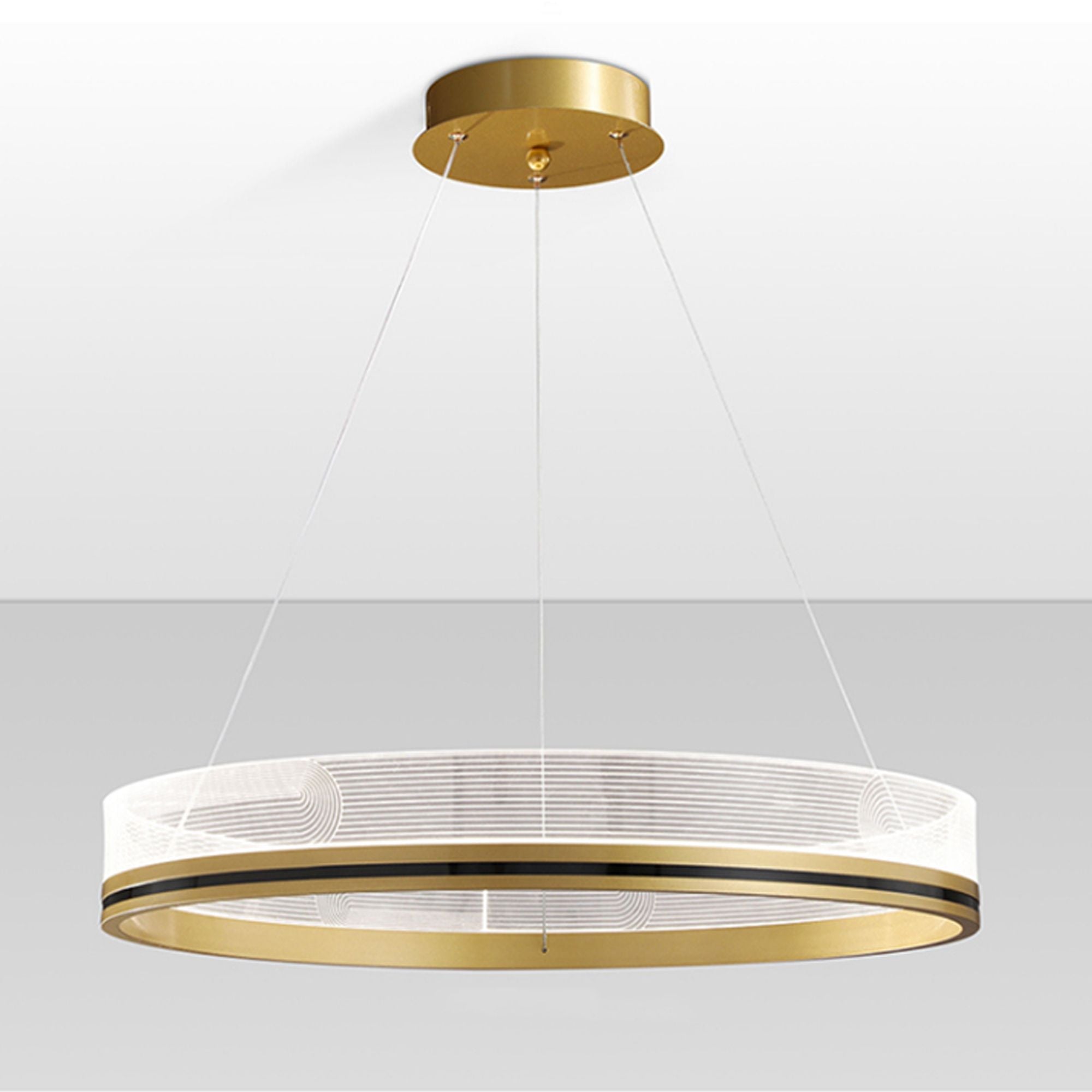 Lampa Wisząca APP1190-CP Złota 60cm