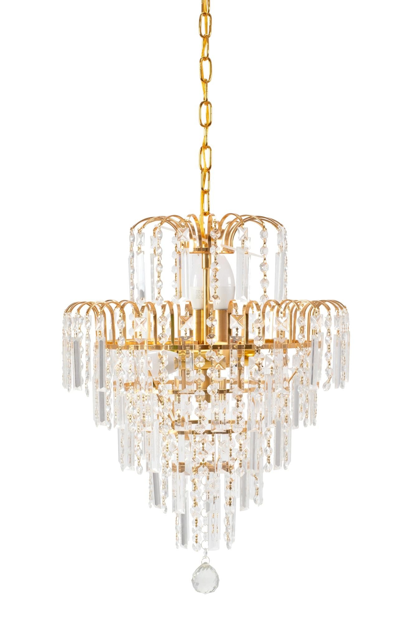 KRYSZTAŁOWA LAMPA SUFITOWA 312358 Złota