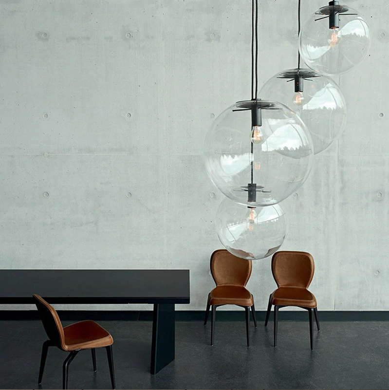 Lampa sufitowa wisząca szklana Lassi 25 cm APP307-1CP Czarna