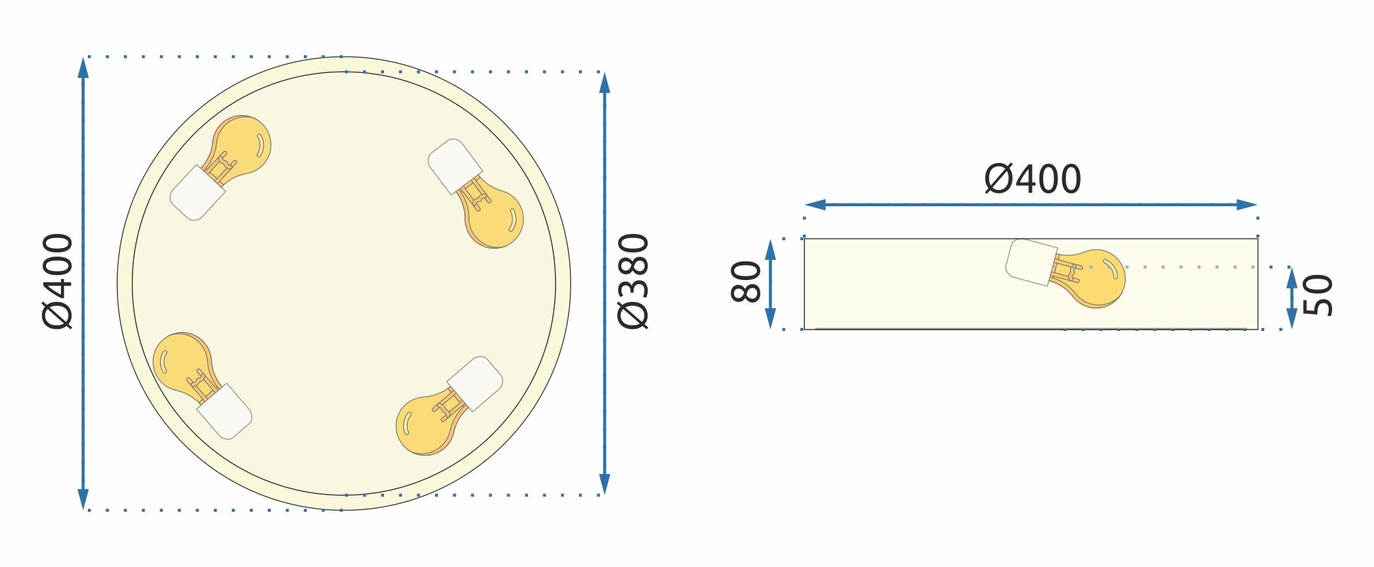 Lampa Plafon Classic APP873-C  40 cm Złota