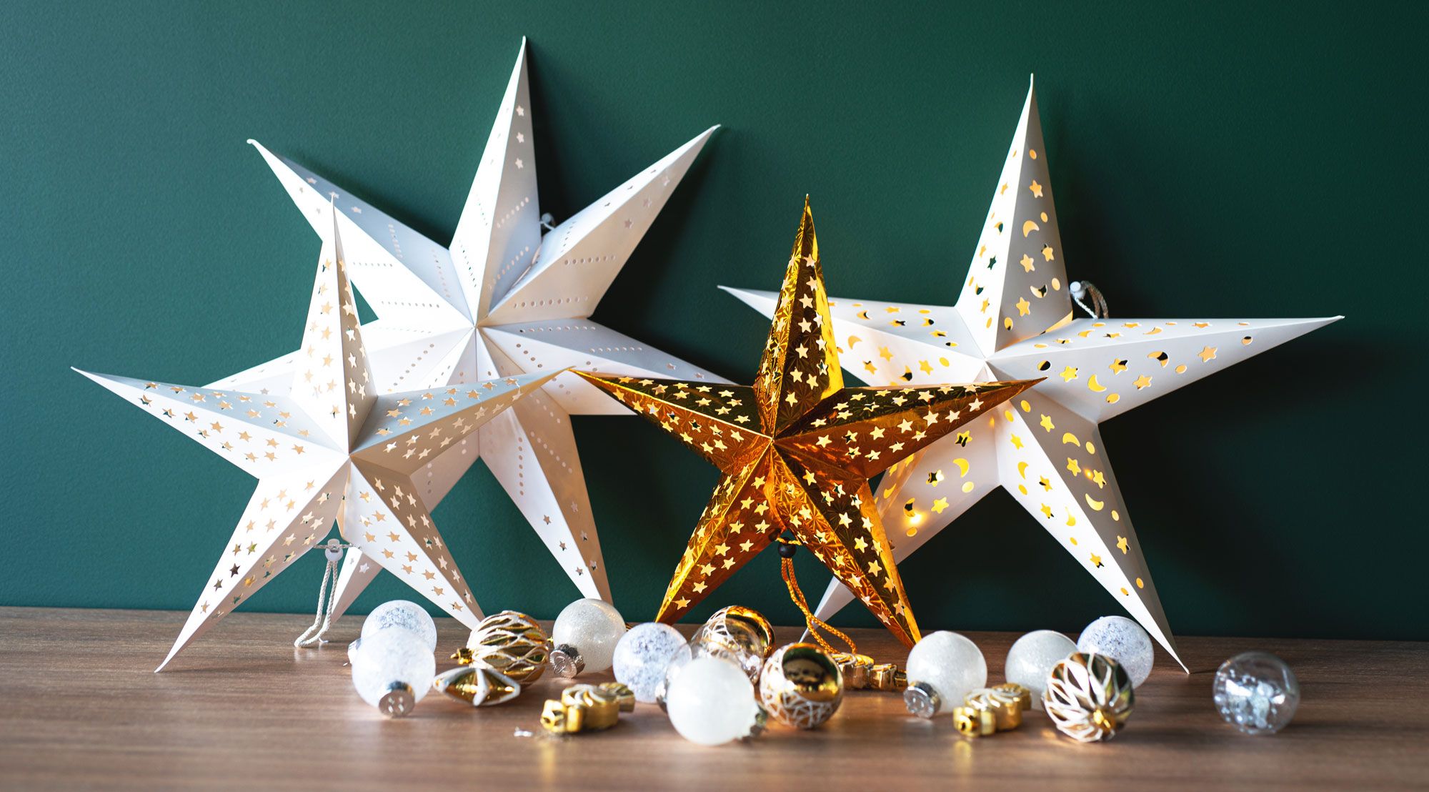 Papierowa gwiazda podświetlana LED SY-004 60cm