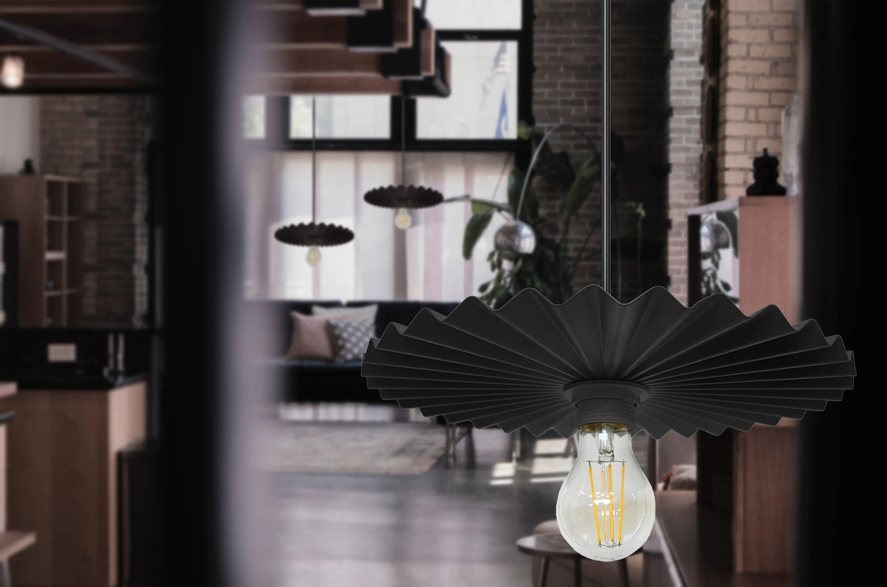 LAMPA SUFITOWA WISZĄCA APP1353-1CP Czarny 6