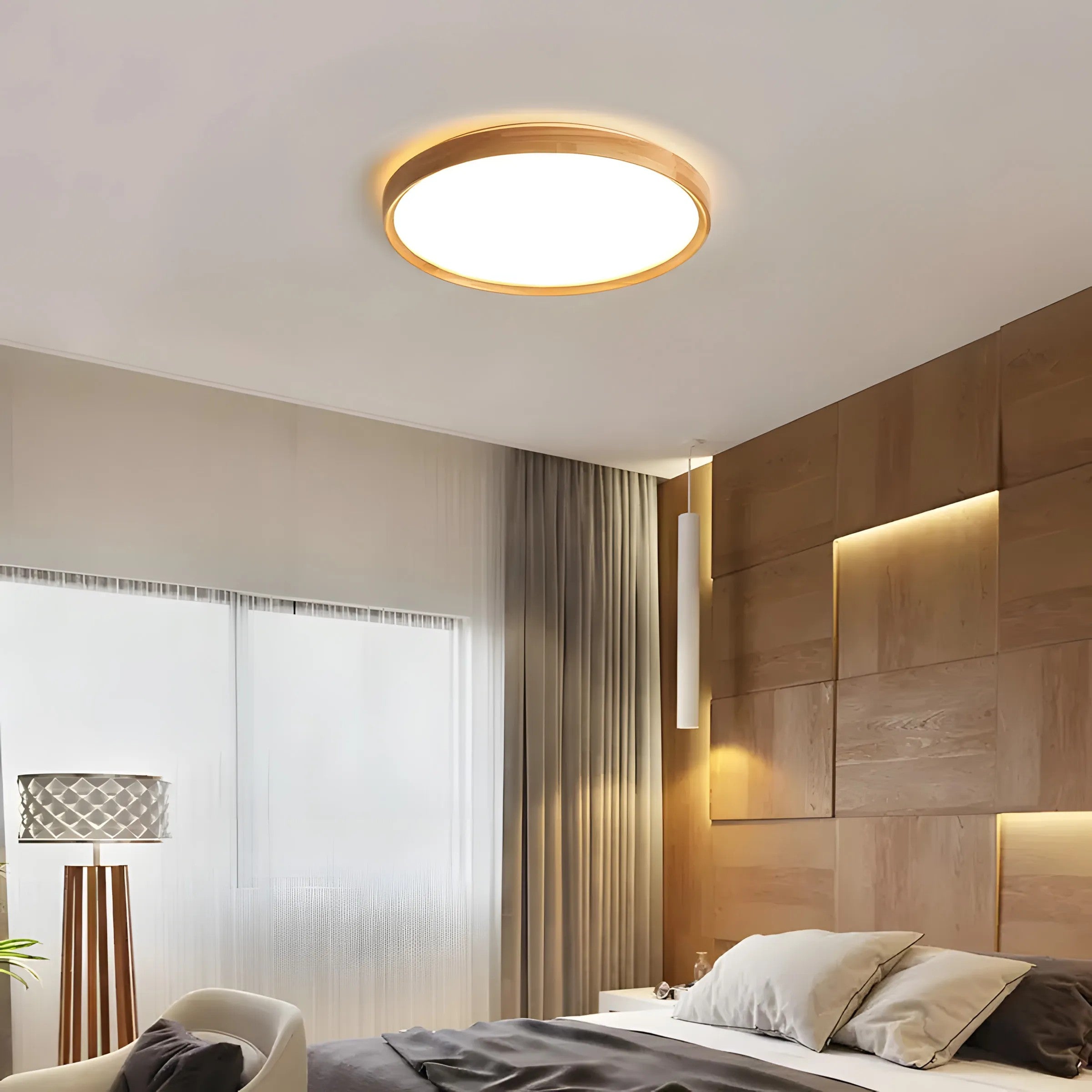 Lampa Sufitowa Plafon G116-C 40CM WOOD 6