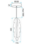 LAMPA SUFITOWA WISZĄCA LED G157-CP ZŁOTA 6