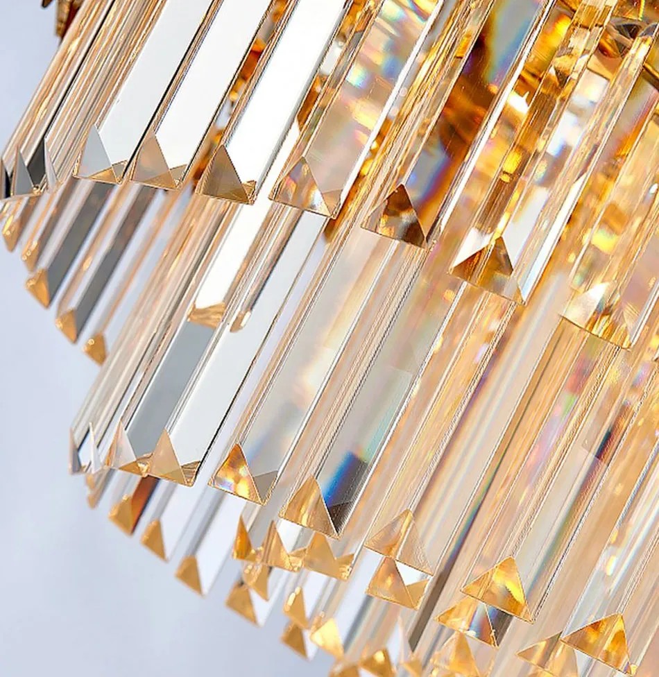 Lampa Kryształowa Wisząca APP1309-C Złota 6