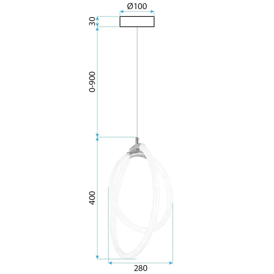 LAMPA WISZĄCA LED G019-CP ZŁOTA 6