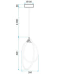 LAMPA WISZĄCA LED G019-CP ZŁOTA 6