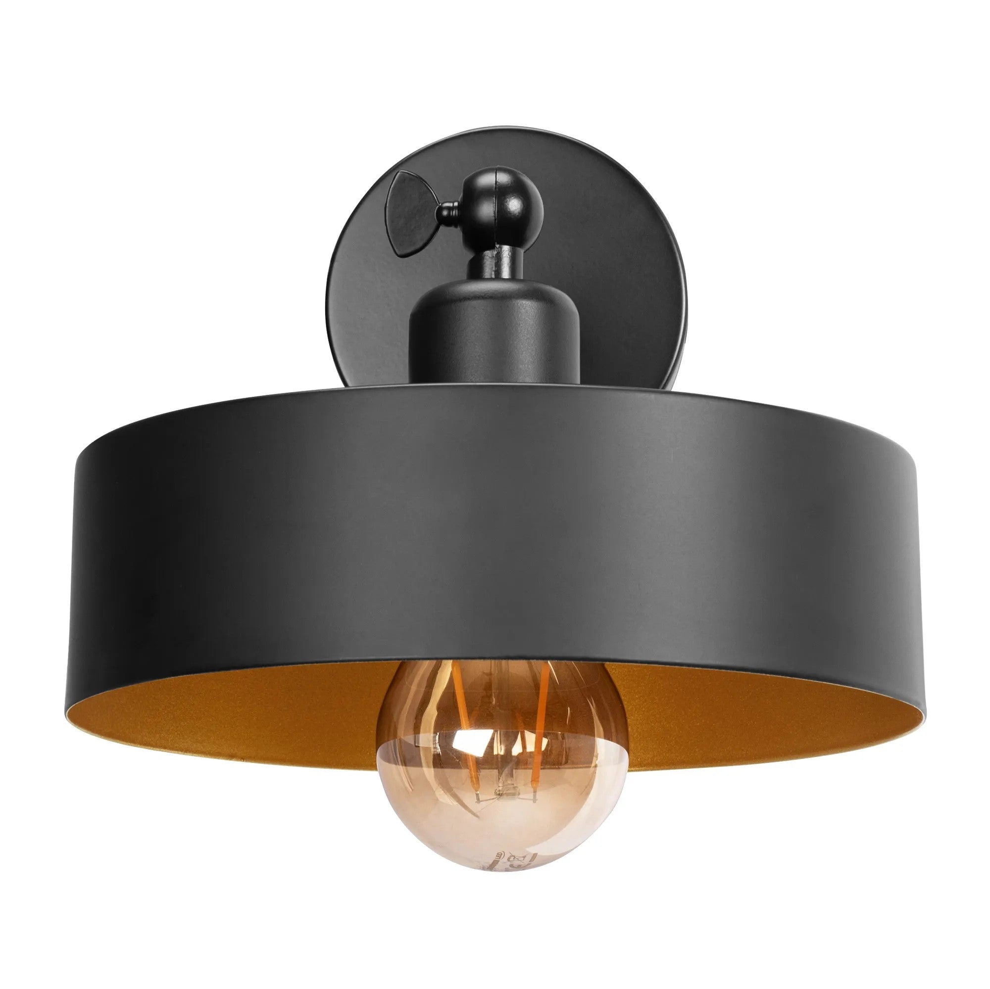 LAMPA ŚCIENNA KINKIET APP1332-1W BLACK GOLD 6