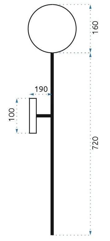 LAMPA KINKIET NOWOCZESNY 90cm APP582-1W Złota 6