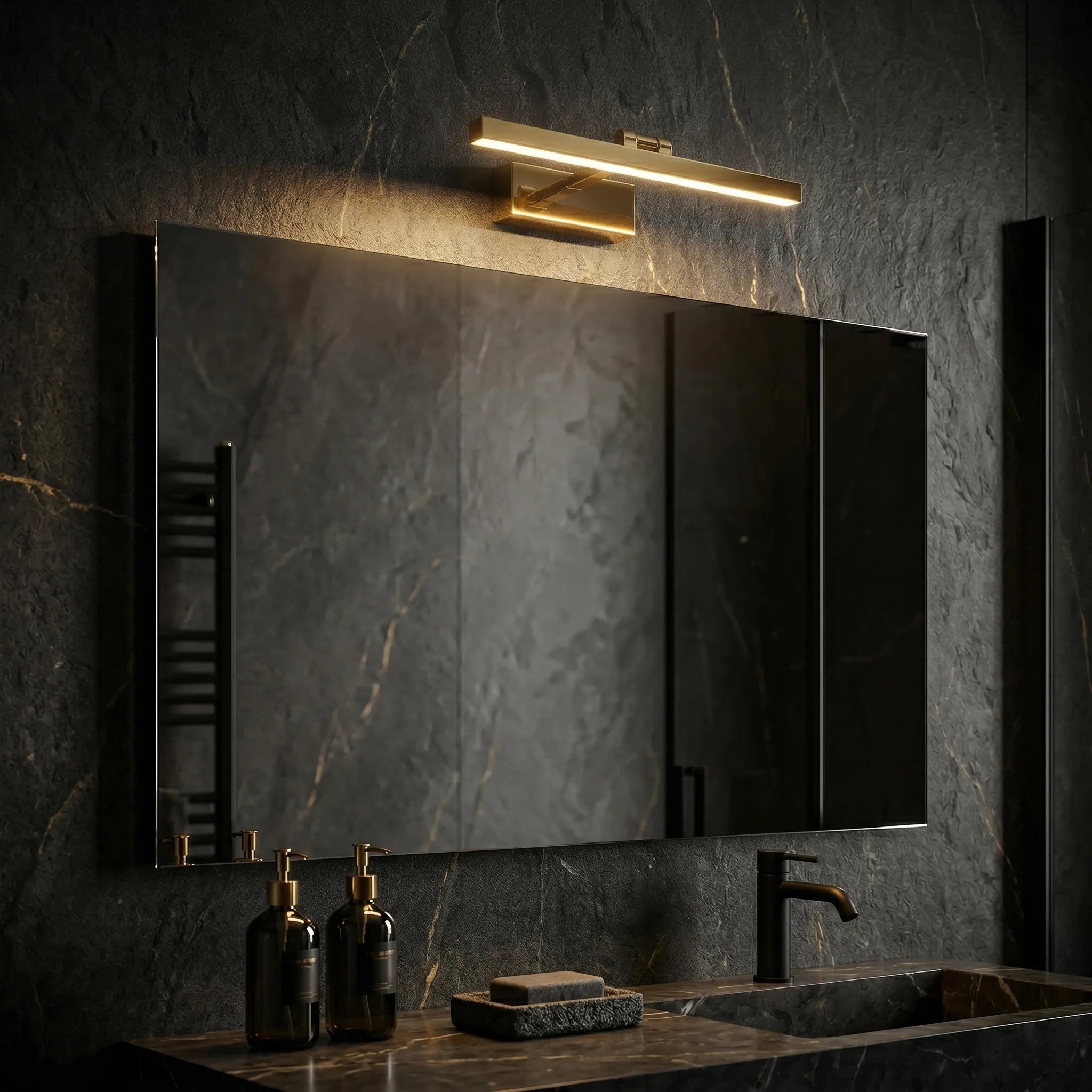 Kinkiet Łazienkowy LED APP1860-1W 40 Cm Złoty 6