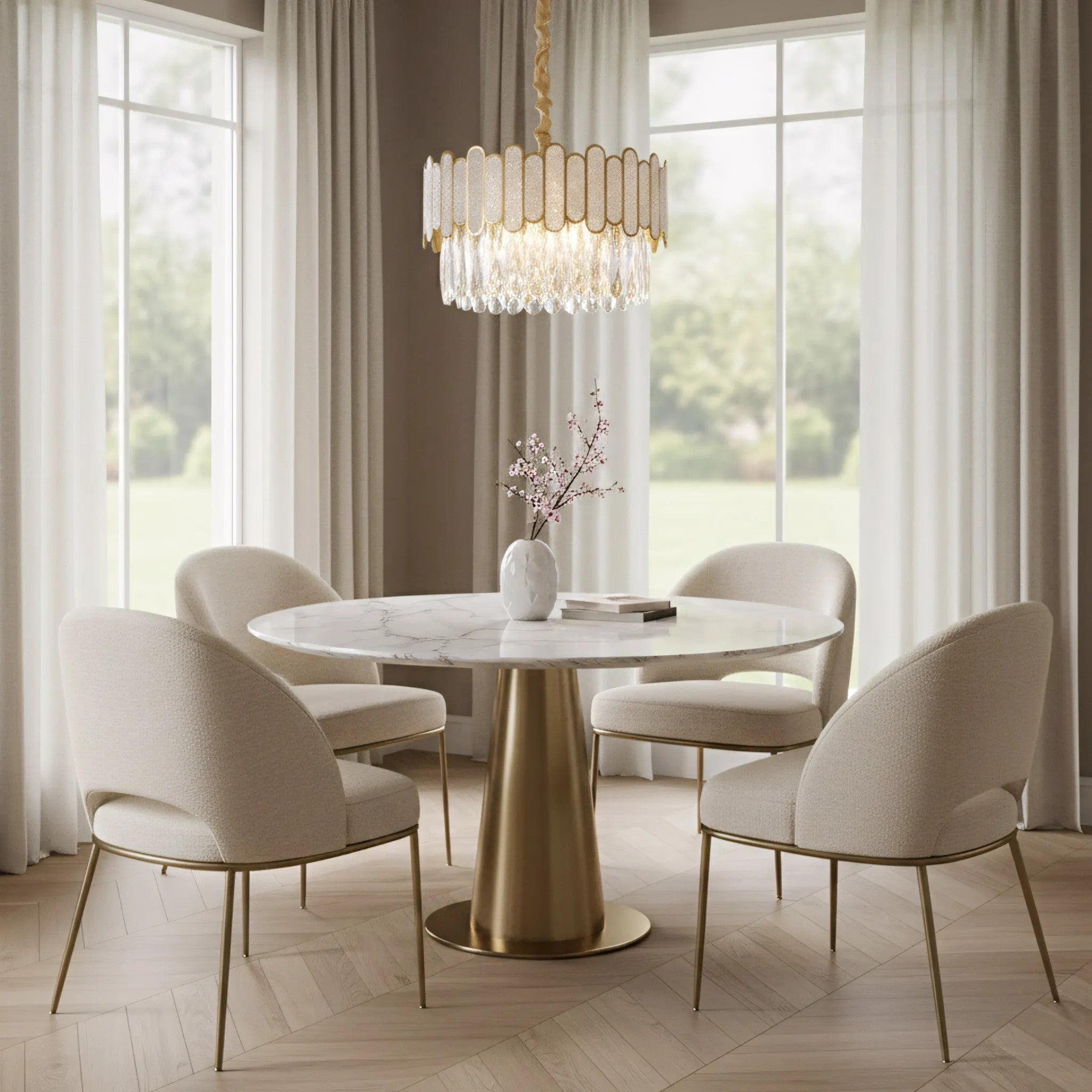 Lampa Sufitowa Wisząca APP1746-4CP 40 Cm Złota 6