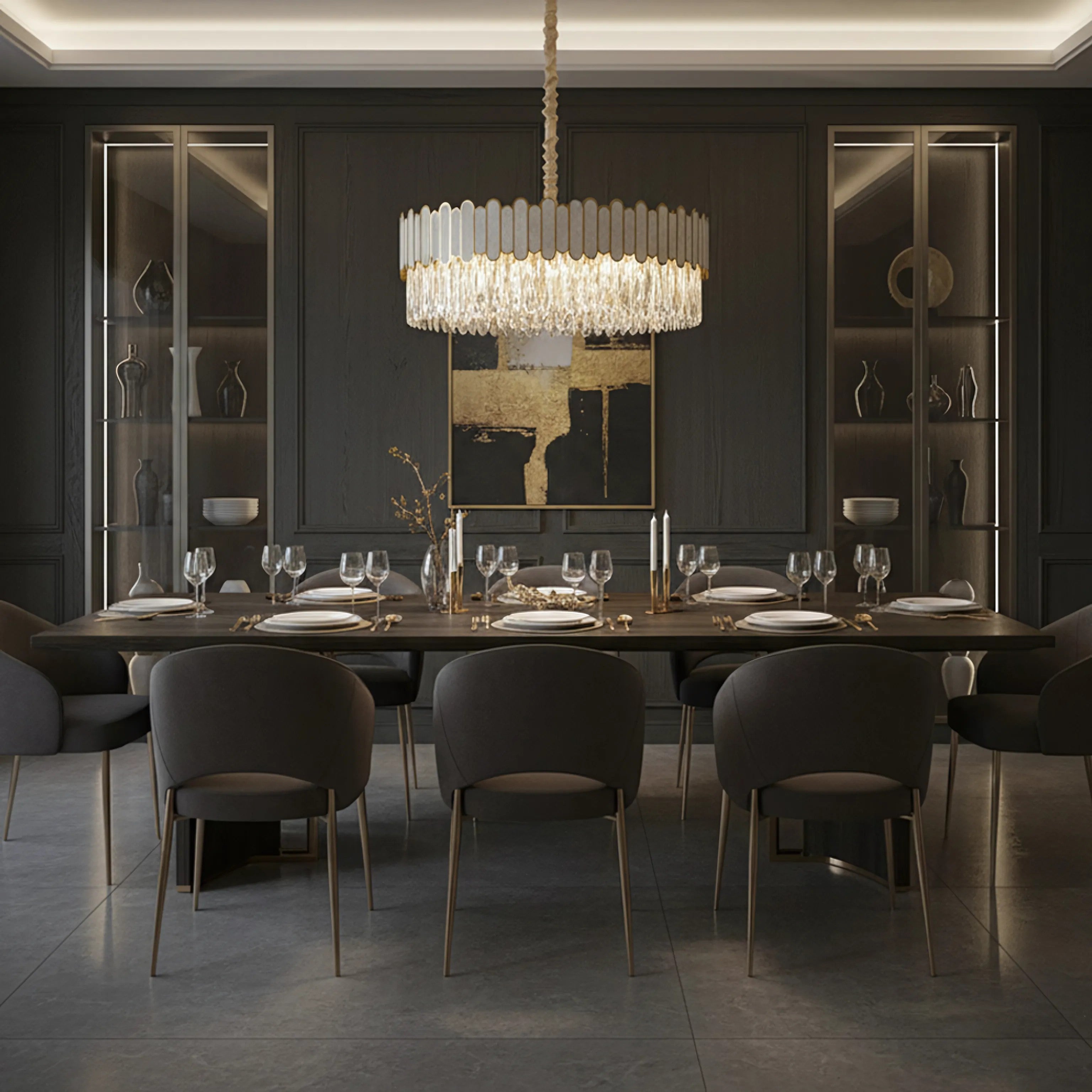 Lampa Sufitowa Wisząca APP1747-8CP 60 Cm Złota 6