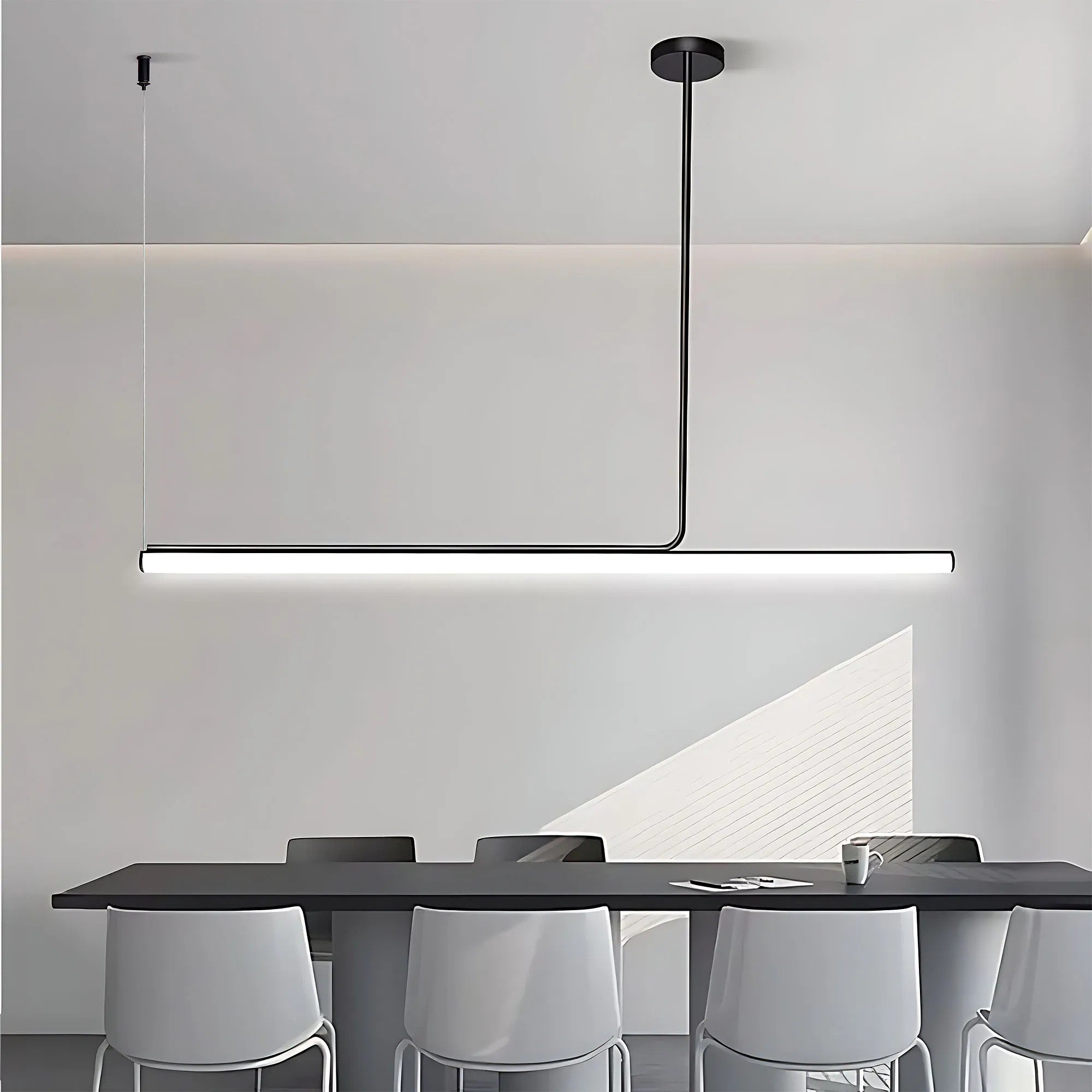 LAMPA SUFITOWA WISZĄCA LED APP1660-CP Black 140cm 6