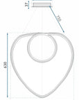 Lampa Sufitowa Wisząca Loop LED APP797-cp Złota + Pilot 6