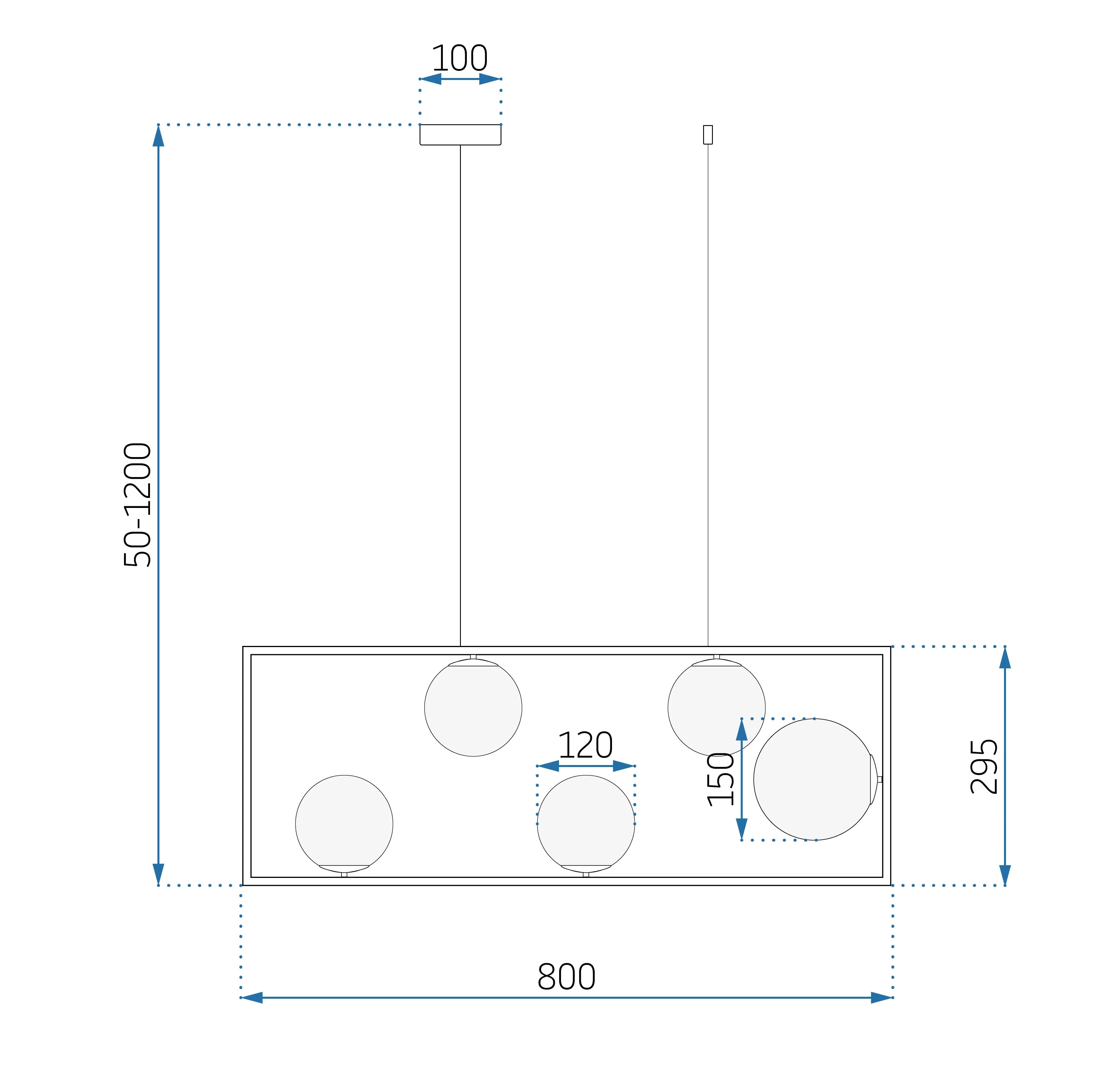 Lampa Wisząca APP1020-5CP Złota 6