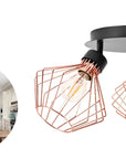 Lampa Potrójna Metalowa Loft Plafon APP536-3C Różowe Złoto 6