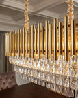 Lampa Wisząca Z Kryształami SWE105-CP Złota 6