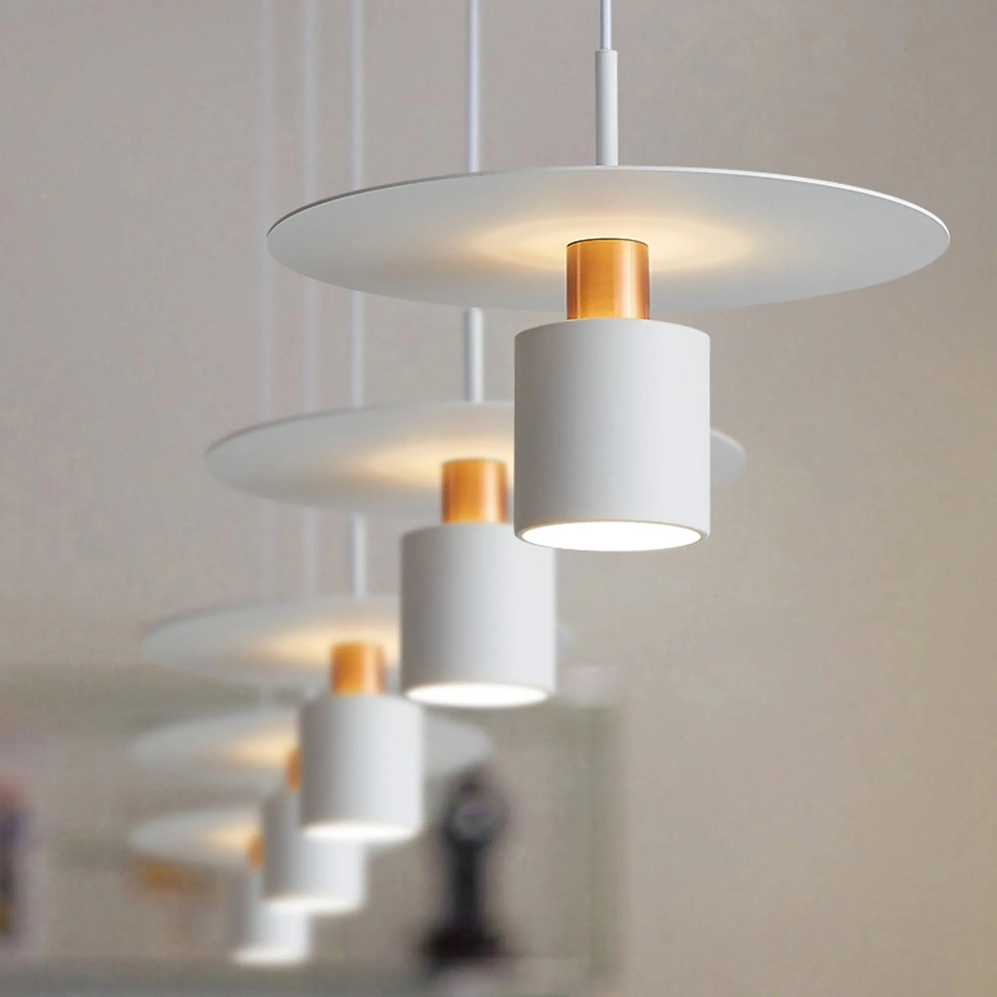 Lampa Wisząca APP1146-1CP Biało Różowe Złoto 6